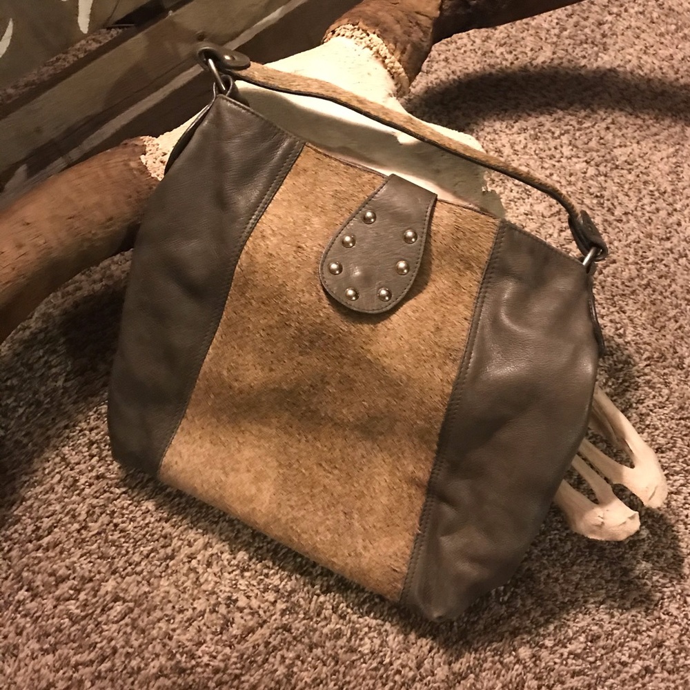 Genuine leather and cowhide purse